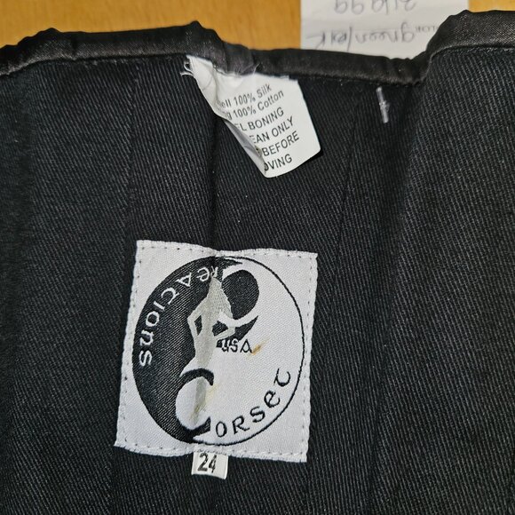 NWT GREEN 24" Night Owl Steel Boned Tight Lacing Corset SMALL - Picture 9 of 15